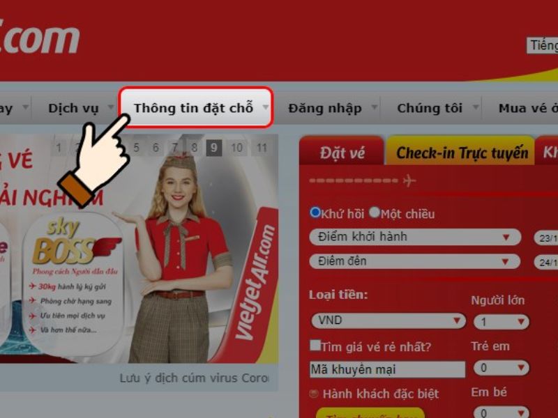 Cách mua thêm hành lý ký gửi Vietjet