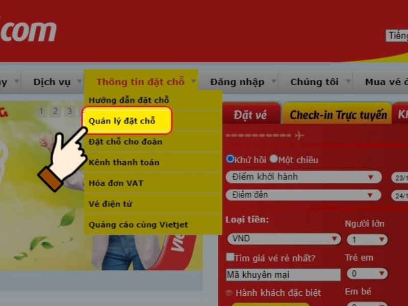 Cách mua thêm hành lý ký gửi Vietjet