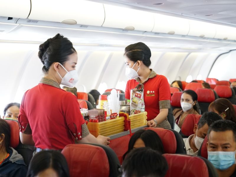 Đồ ăn trên máy bay Vietjet