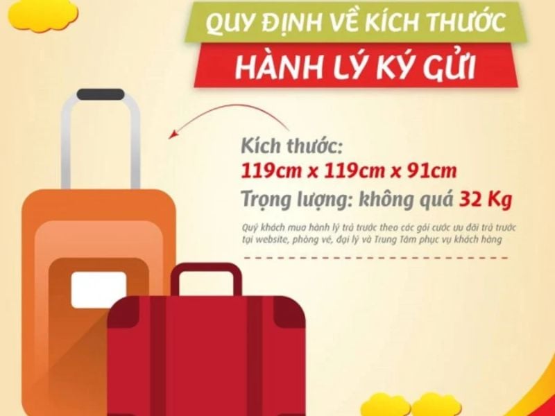 Quy định hành lý ký gửi Vietjet 