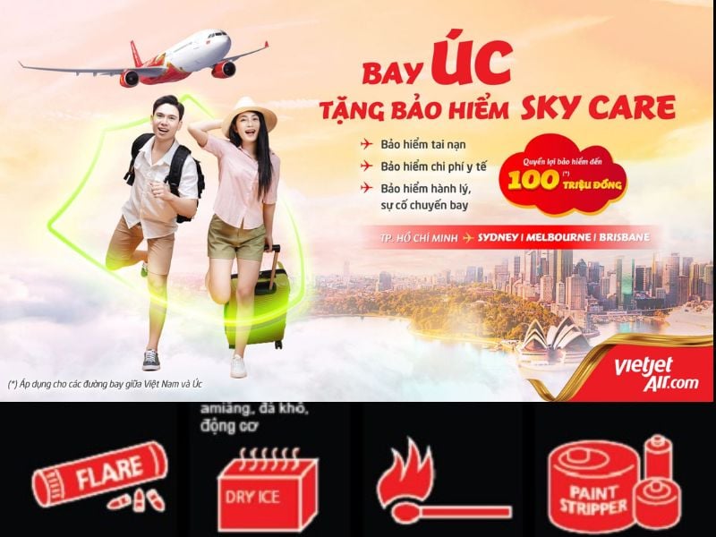 Mua bảo hiểm chuyến bay Vietjet